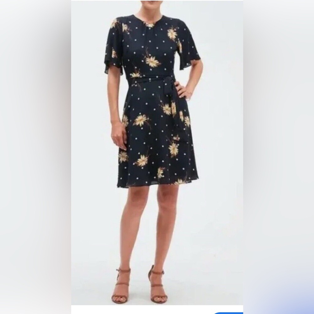 Banana Republic floral business casual dress.